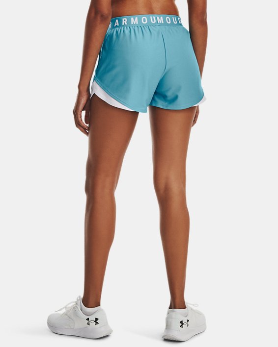 女士UA Play Up Shorts 3.0短褲 in Blue image number 1